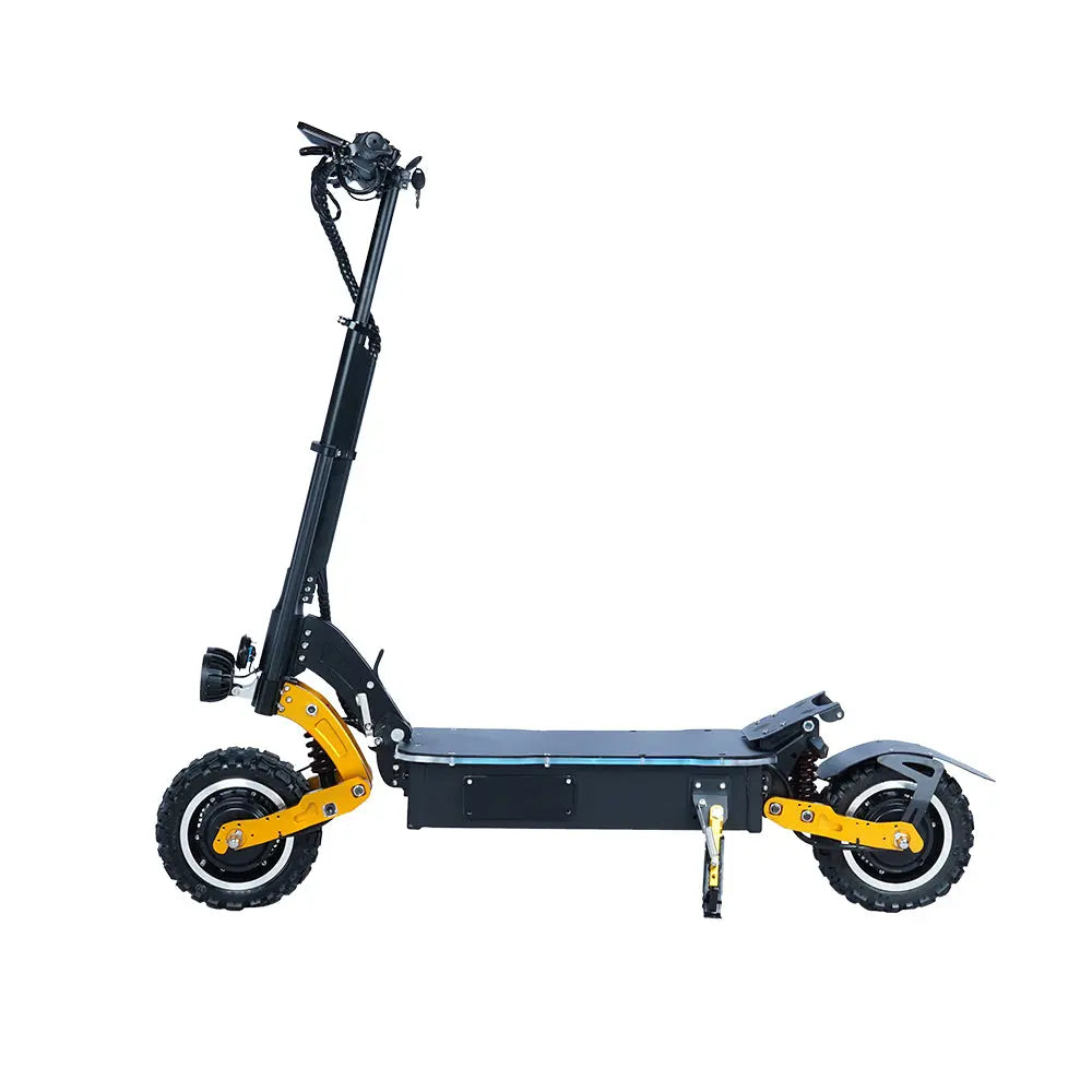 AKEZ 60V 5600W(2800w*2) 30Ah Electric Scooter Foldable Double Motors - Black Yellow