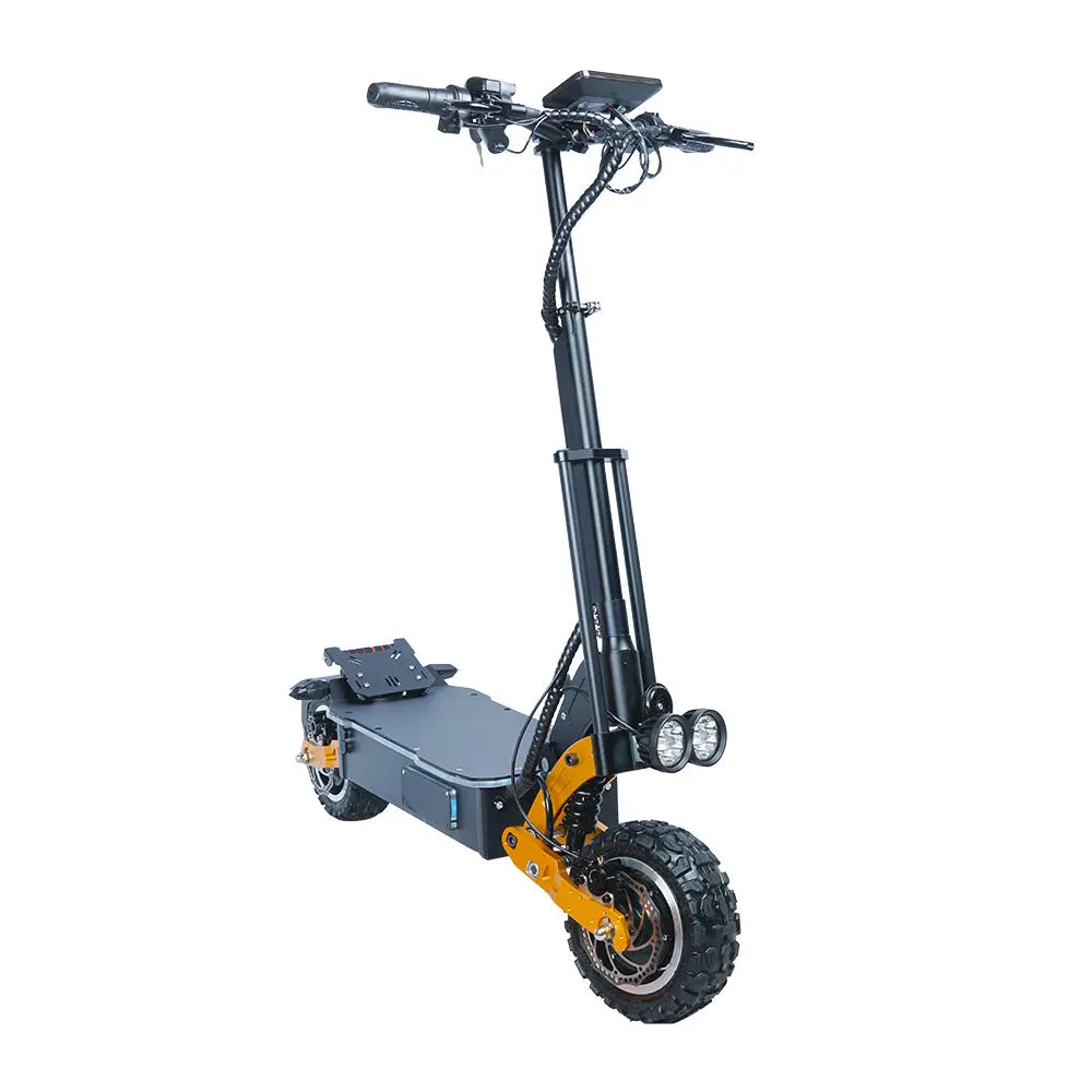 AKEZ 60V 5600W(2800w*2) 30Ah Electric Scooter Foldable Double Motors - Black Yellow