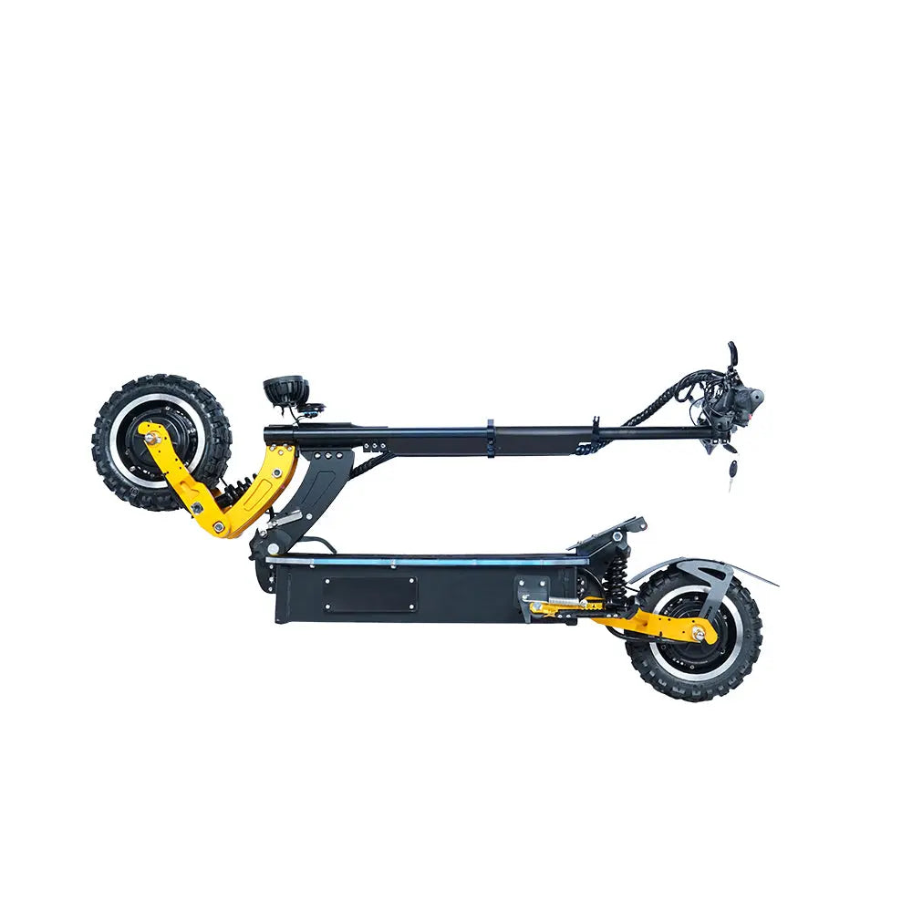 AKEZ 60V 5600W(2800w*2) 30Ah Electric Scooter Foldable Double Motors - Black Yellow