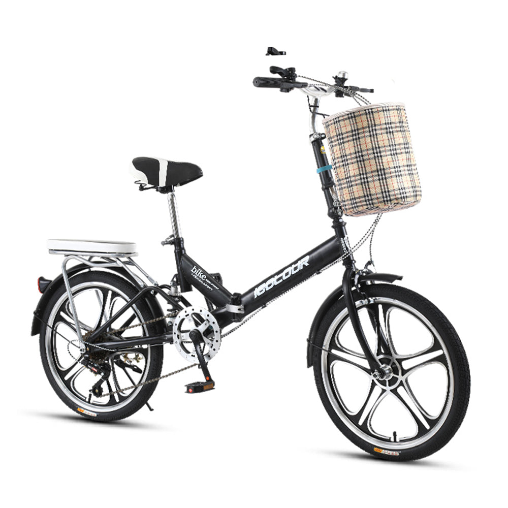 AKEZ 20 Inches Foldable Bicycle 7 Speed Road Bike