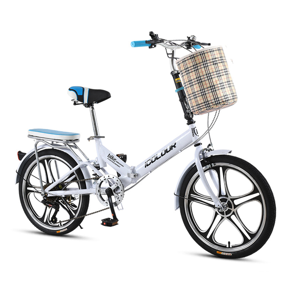 AKEZ 20 Inches Foldable Bicycle 7 Speed Road Bike