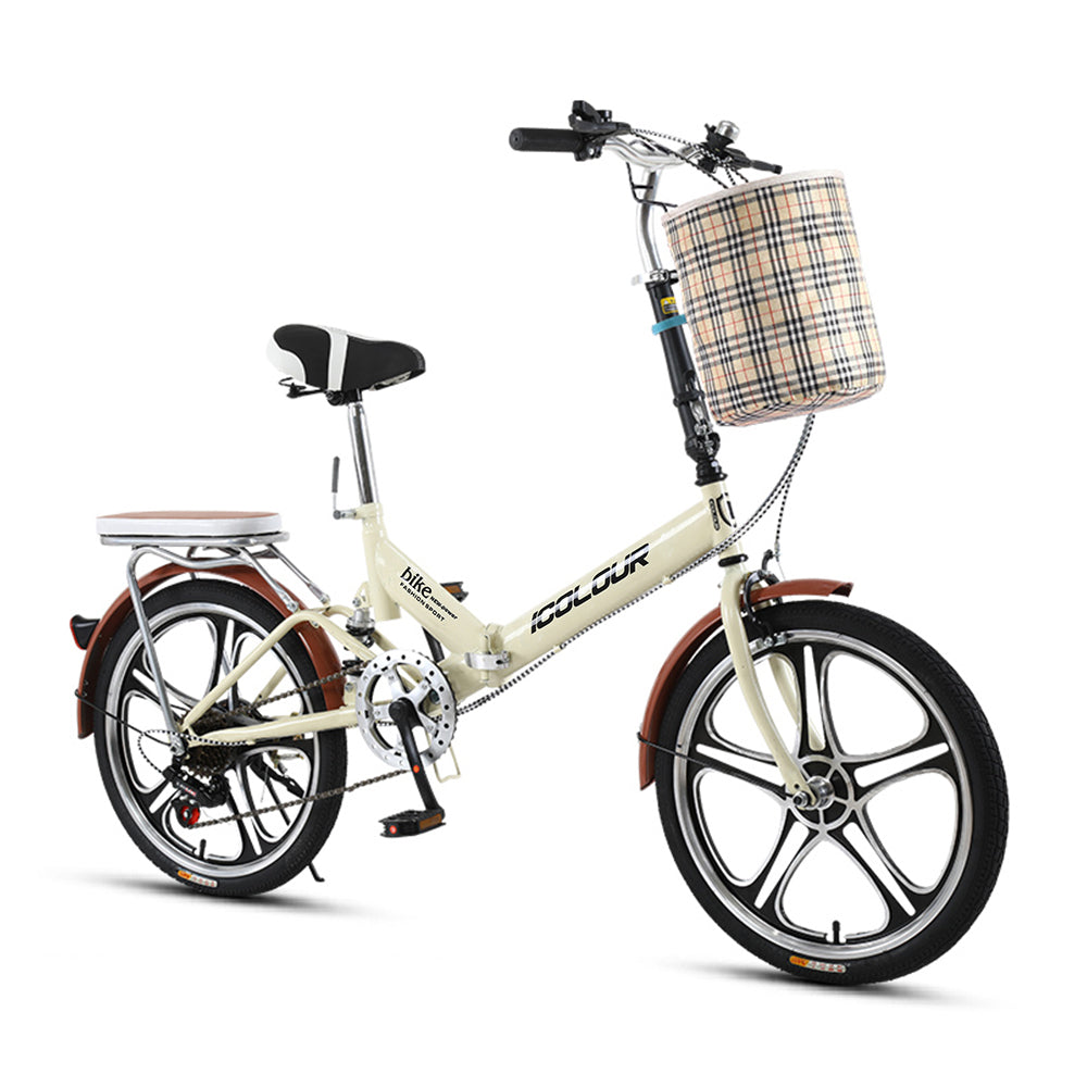 AKEZ 20 Inches Foldable Bicycle 7 Speed Road Bike