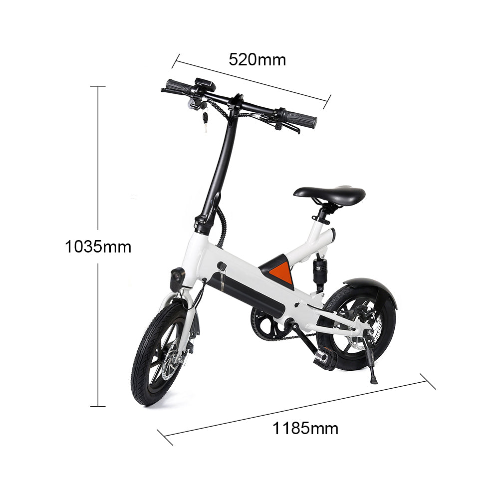 AKEZ ESBIKE-10 350W 36V 8AH Electric Bike LED Display Device - White