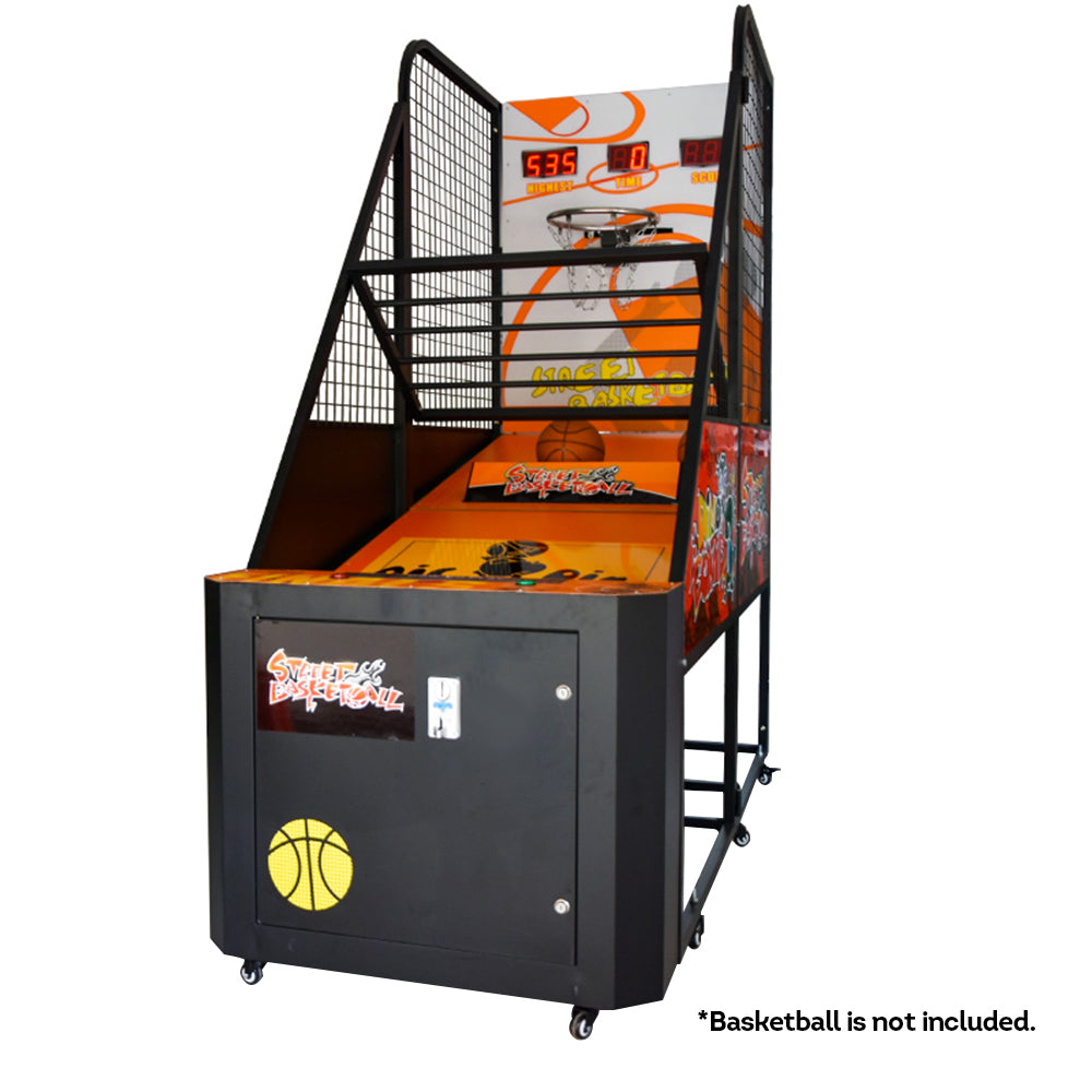 DUNK MASTER 120W Basketball Shooting Machine With Electronic Scoreboard - Black