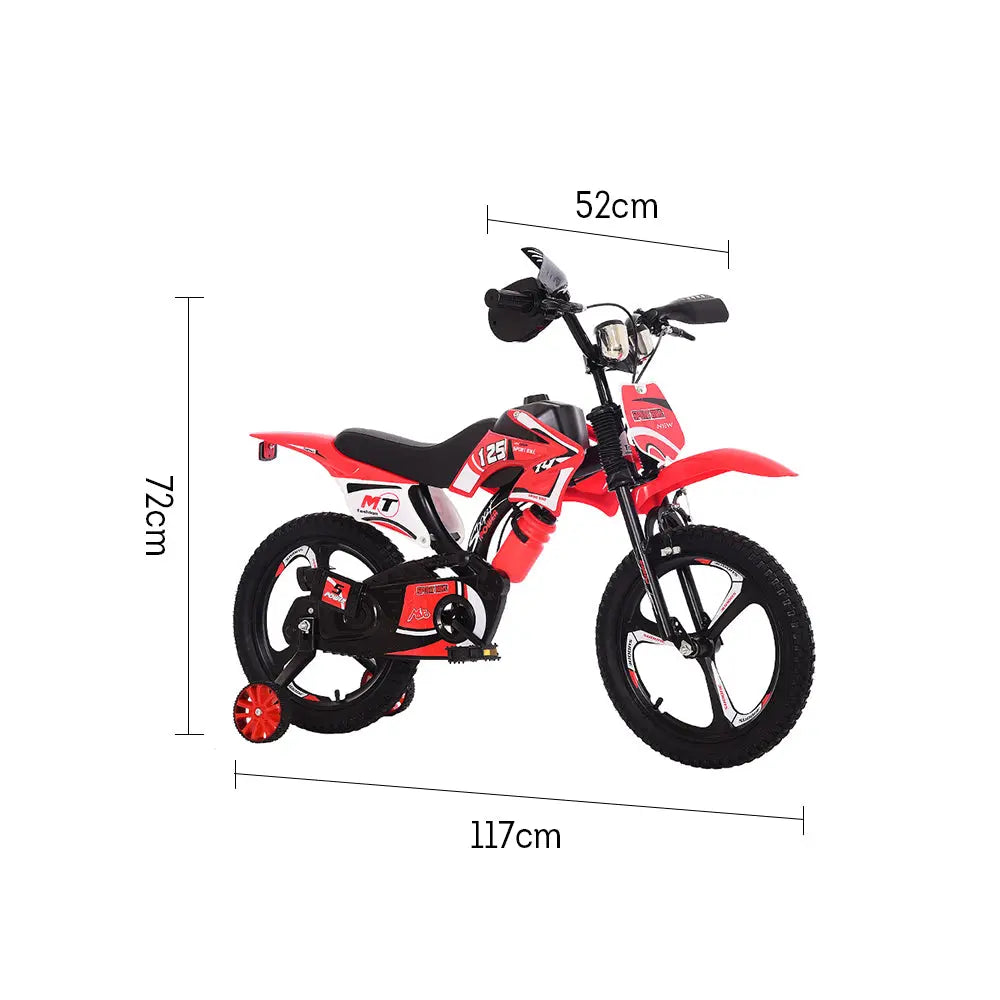 Children&#39;s Simulation Motorcycle Bicycle 12 Inch 14 Inch 16 Inch Children&#39;s Bicycle Comfortable And Safe Baby Walker megalivingmatters