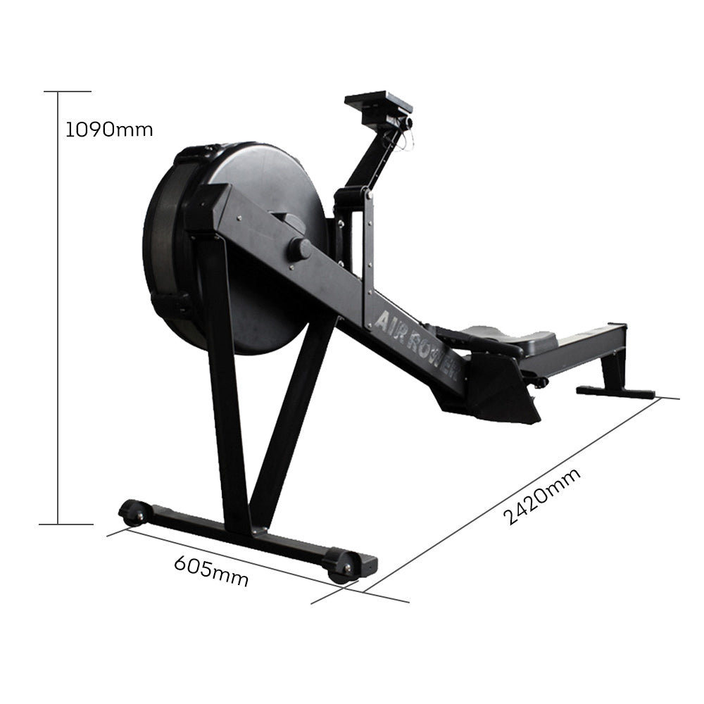 JMQ FITNESS BS016 Air Rowing Machine Rower Exercise Machine Home Workout - Black