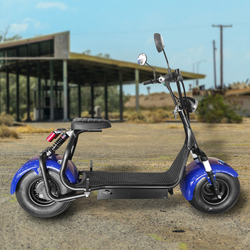 AKEZ Halley SMD-101 2000W 20AH 8 Inches Wheel With Hydraulic Shock Absorber Electric Scooter - Blue