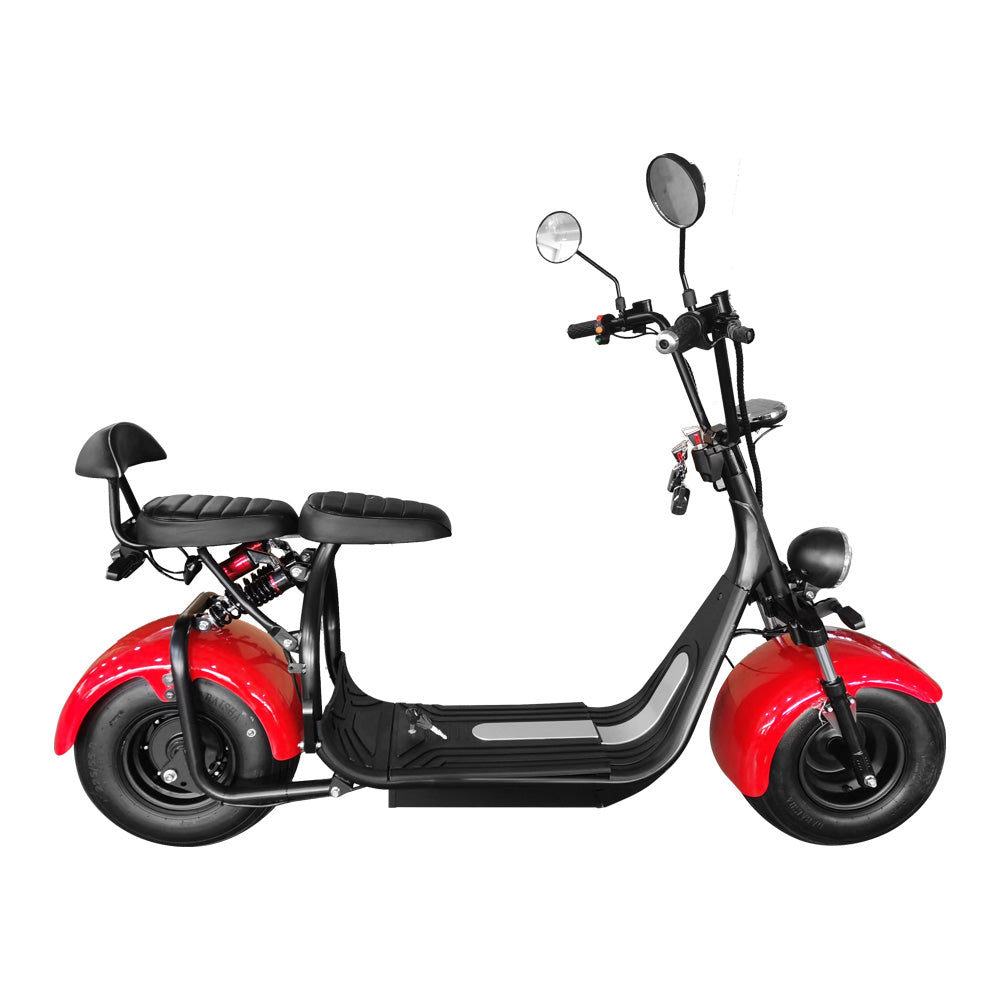 AKEZ 2000W SMD-EEC03 HALLEY Electric Scooter Big Wheel Motorised Adult Riding Black Red