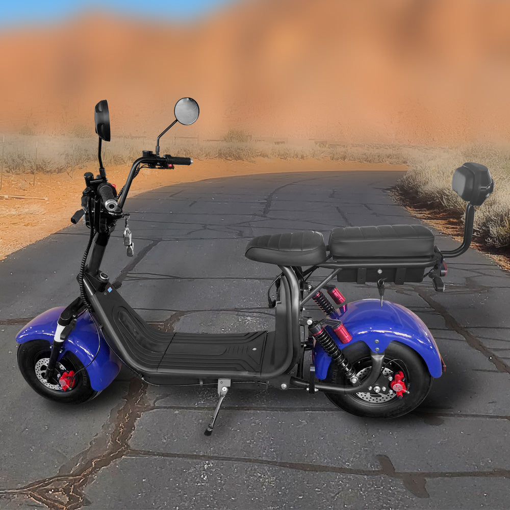 AKEZ 2000W HALLEY SMD-X7S Electric Scooter With Big Wheel For Adult -Blue&Black