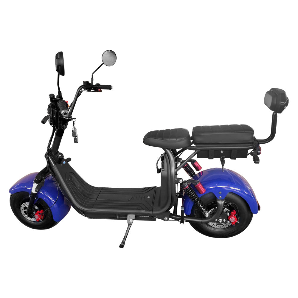 AKEZ 2000W HALLEY SMD-X7S Electric Scooter With Big Wheel For Adult -Blue&Black