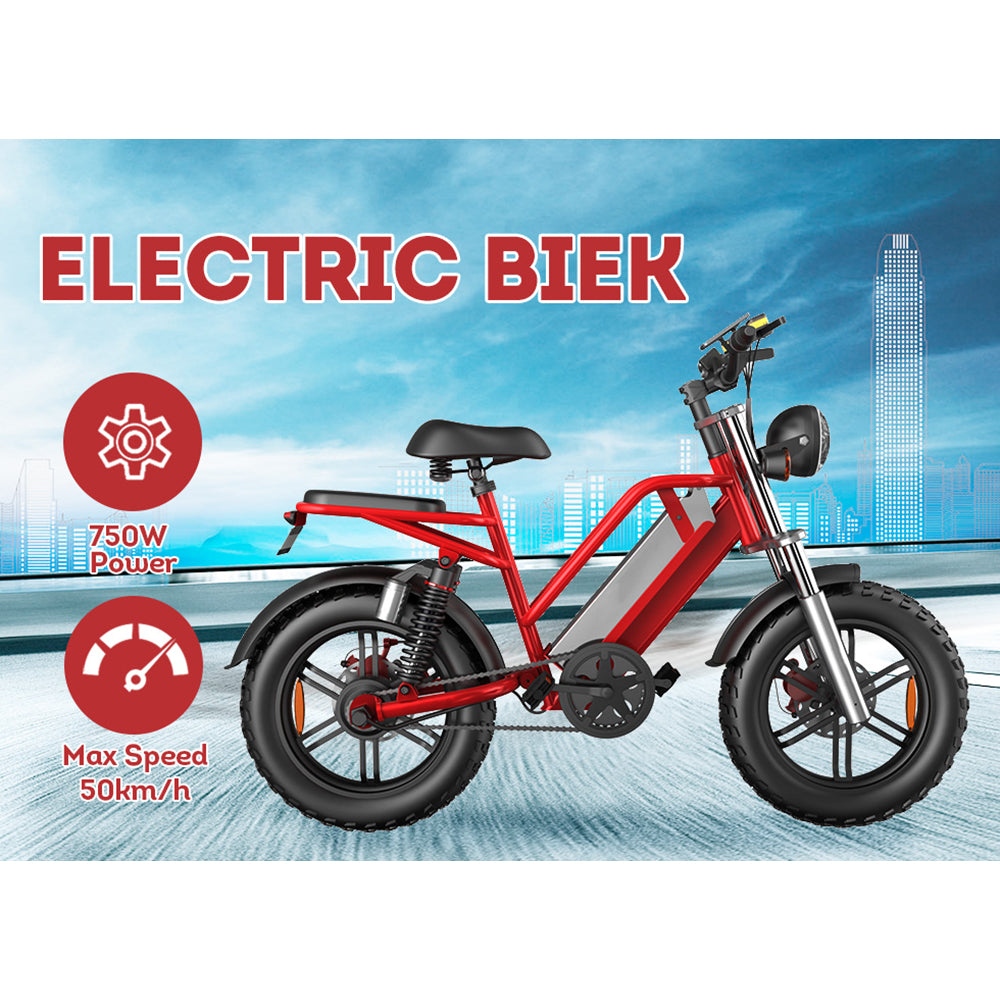 AKEZ D70 48V 750W 20Ah 20*4 inches Electric bike Rekote Alarm