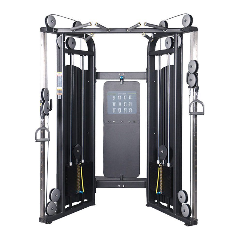 JMQ FITNESS BS2072 140Kg Multi-function Medium Cable Crossover Machine High-Quality Fitness Equipment Gym Home Machine - Black