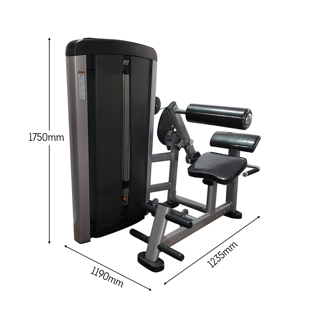 JMQ FITNESS L1031 Q235 Carbon Steel Frame 70KG Weight Stacks Abdominal Crunch Machine Fitness Equipment Gym Home Machine - Silver&Black