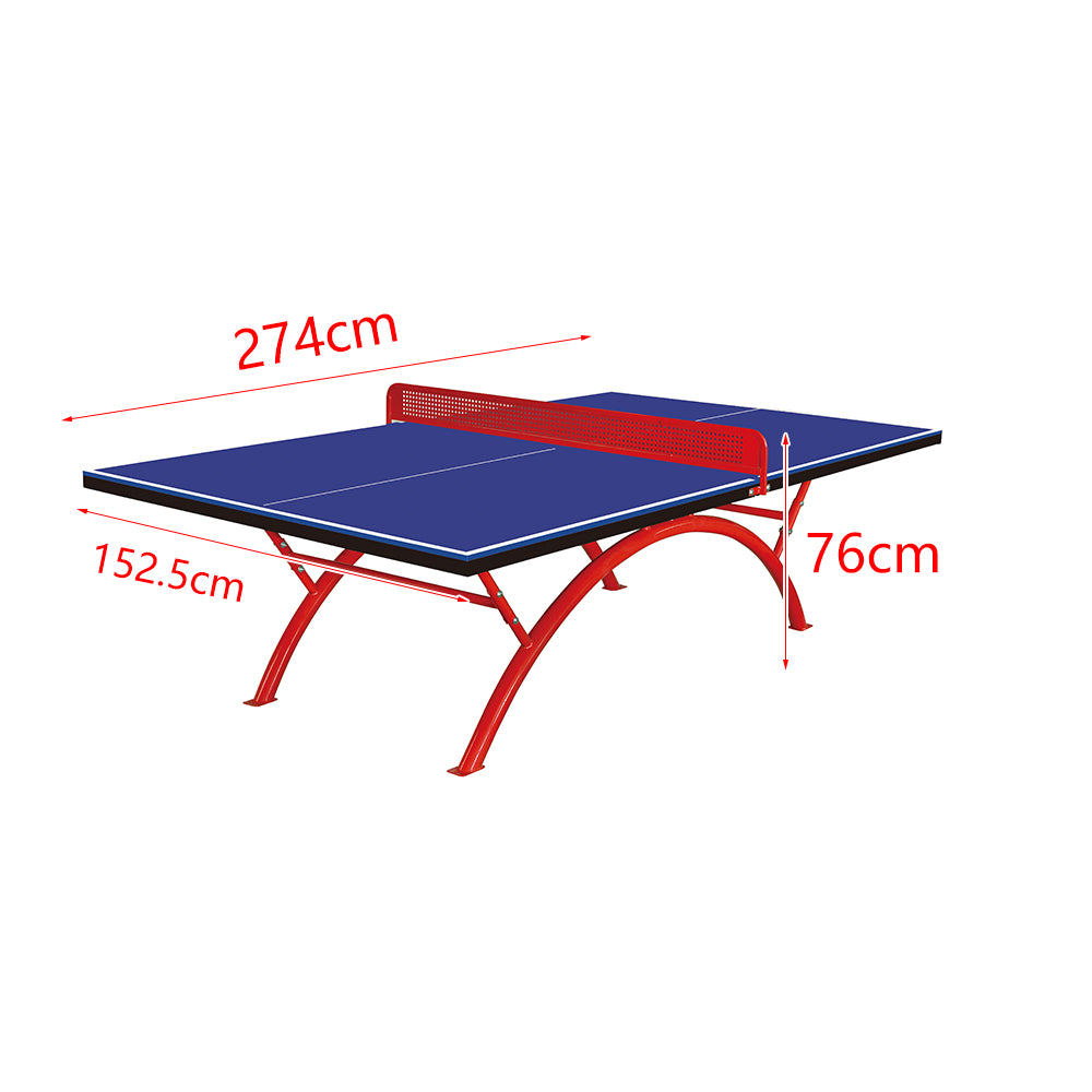 PRIMO PRO Size Upgraded Version Rainbow/Arc Frame Heavy Duty Outdoor Table Tennis/Ping Pong Table