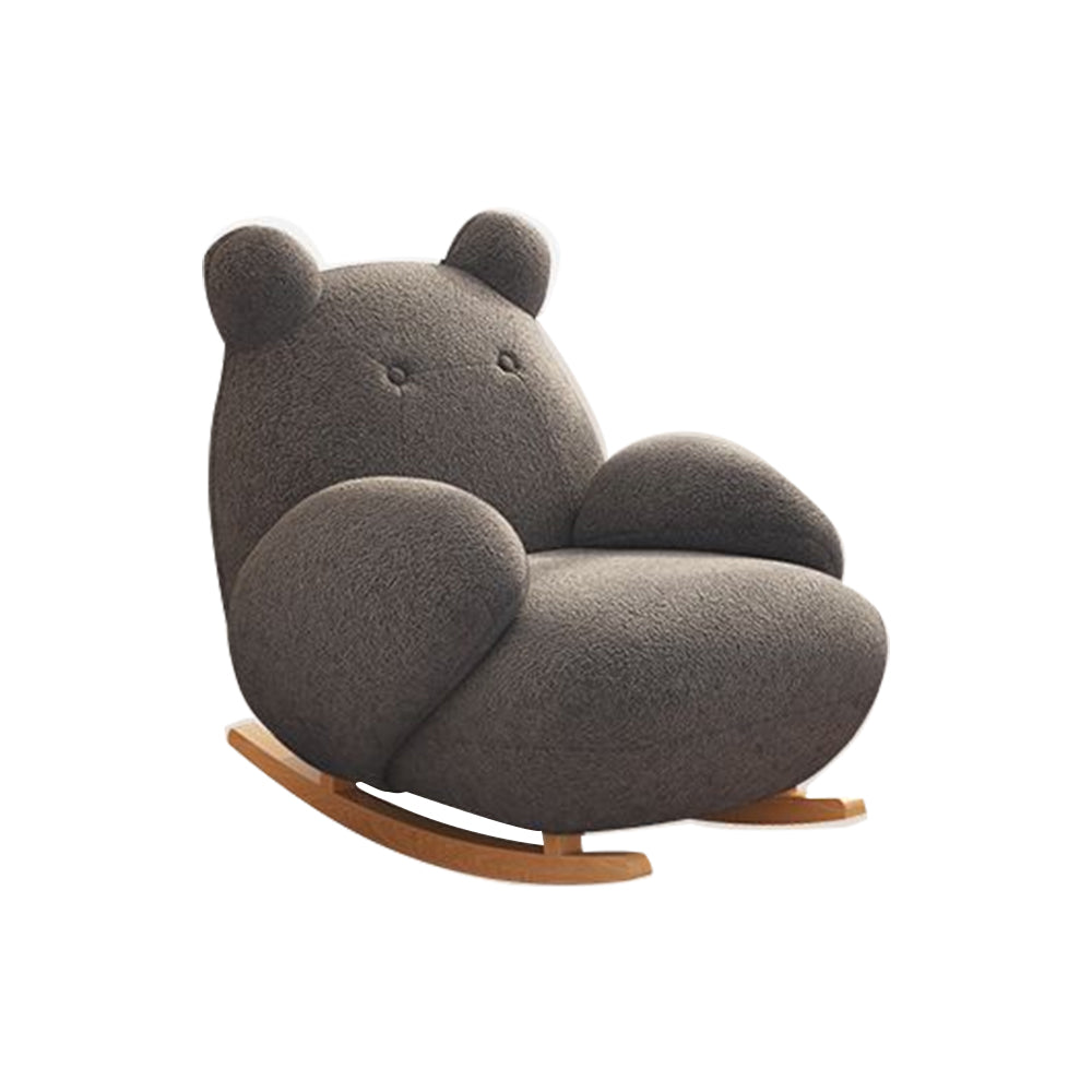 MASON TAYLOR Bear-shaped Rocking Chair Solid Wood Frame