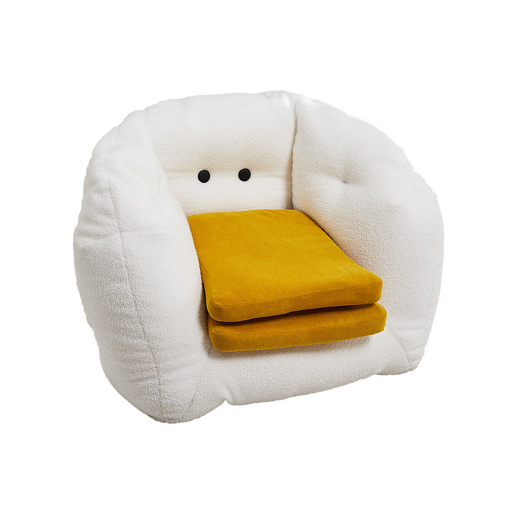 MASON TAYLOR 1-seater Lambswool Fabric Sofa Cute Duck-shaped for Children