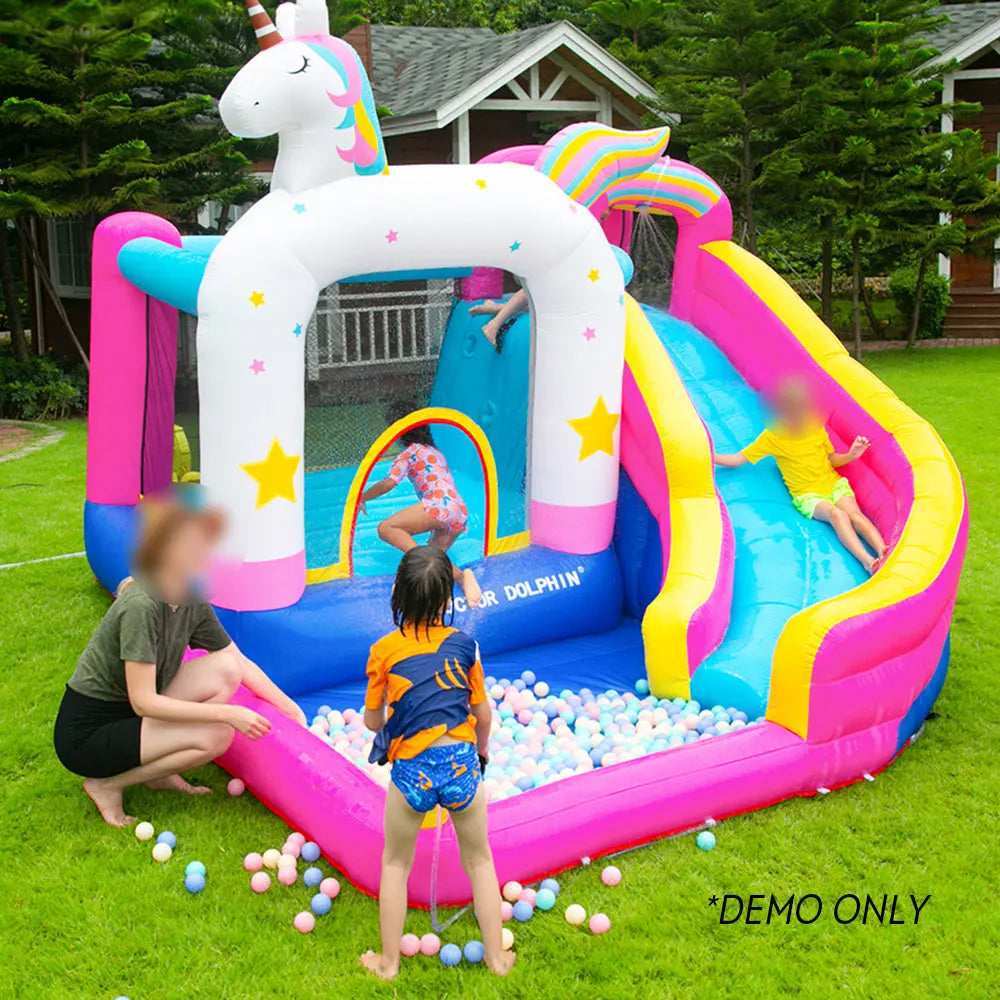 Unicorn inflatable bouncer slide combo commercial inflatable bouncy castle for sale from China Inflatable Factory megalivingmatters