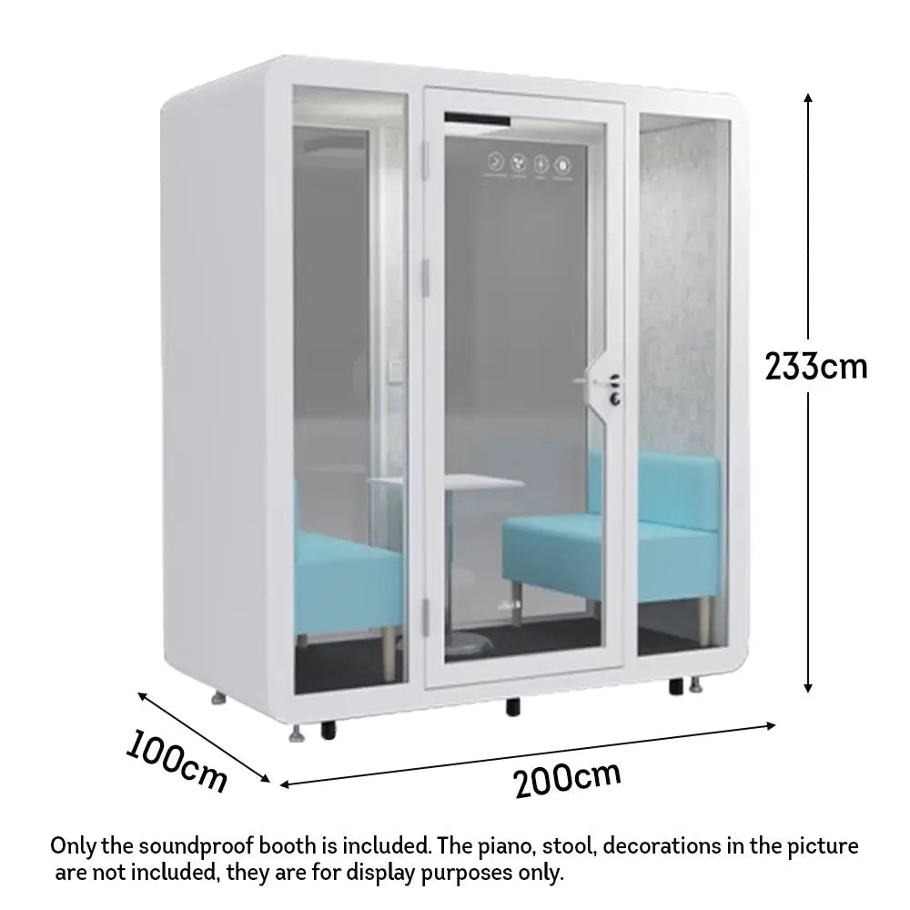 [10% OFF PRE-SALE] T&R SPORTS BLF11 2X1m Portable Soundproof Booth w/ Light - White (Dispatch in 8 weeks) megalivingmatters