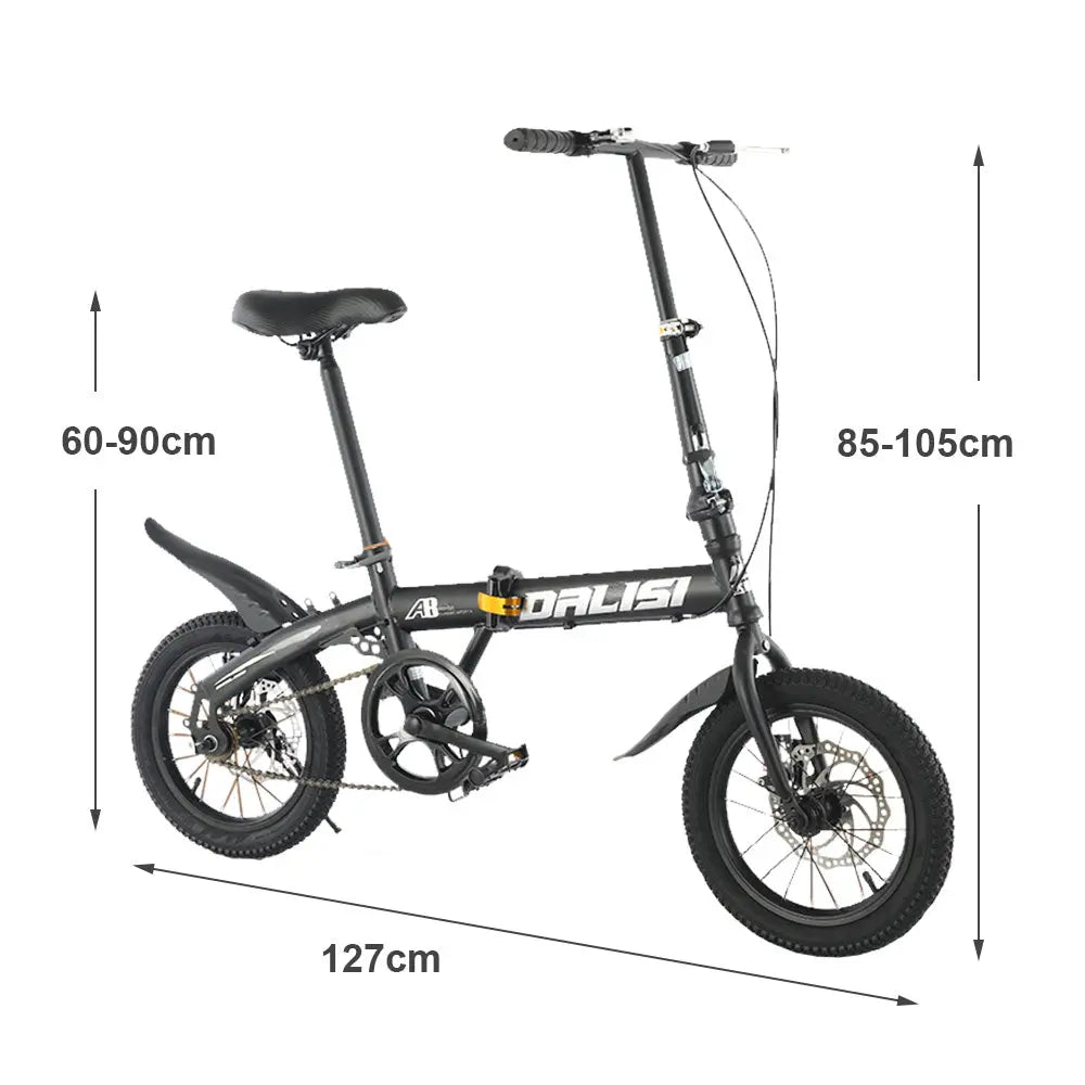 16 Inch Folding Bike Single Speed Disc Brake Bicycle Ultra Light Portable Small Adult Children Student Men And Women Bicycles megalivingmatters