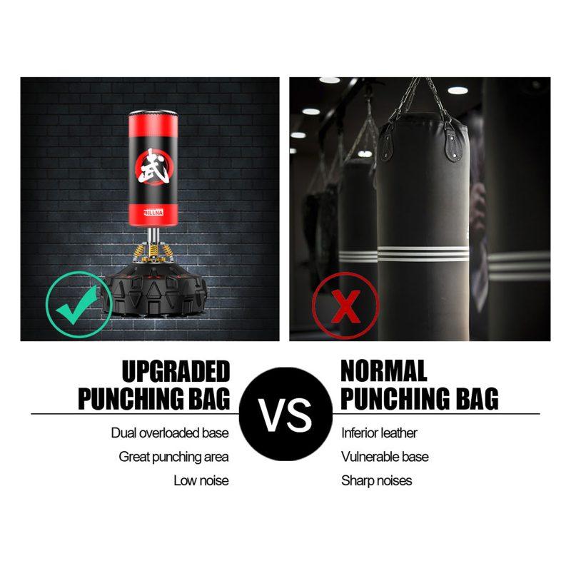 180cm Standing Heavy Punching Boxing Bag Gym Home Dummy Kick - Red