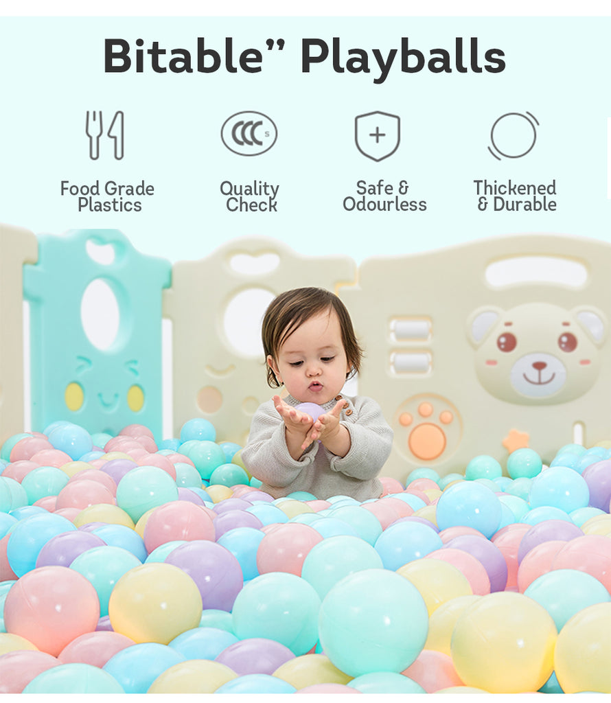 Kids Colourful Playballs Pack Soft Baby Toy Pastel Colours