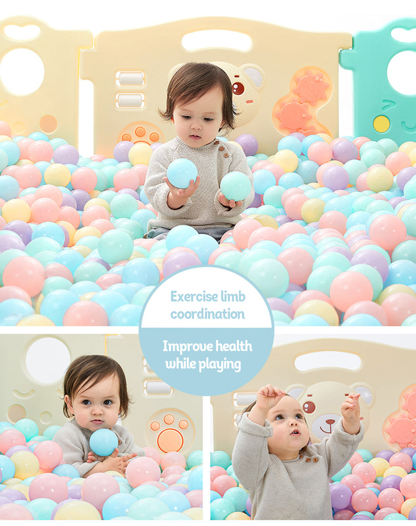 Kids Colourful Playballs Pack Soft Baby Toy Pastel Colours