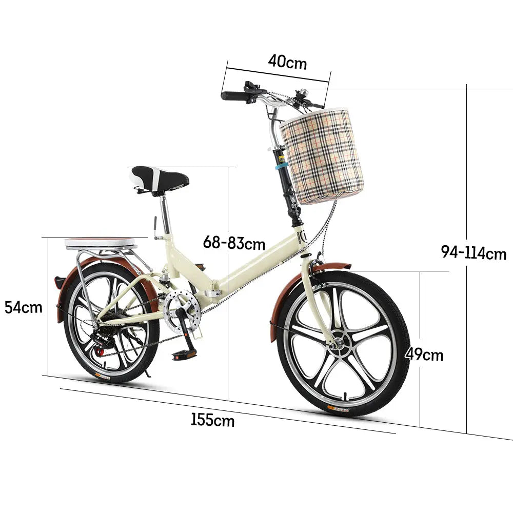 [5% OFF PRE-SALE] AKEZ 20 Inches Foldable Bicycle 7 Speed Road Bike (Dispatch in 8 weeks) megalivingmatters