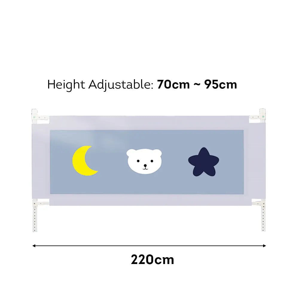 [5% OFF PRE-SALE] T&R SPORTS 220CM Bed Guard Panel Height Adjustable - Gray (Dispatch in 8 weeks) megalivingmatters