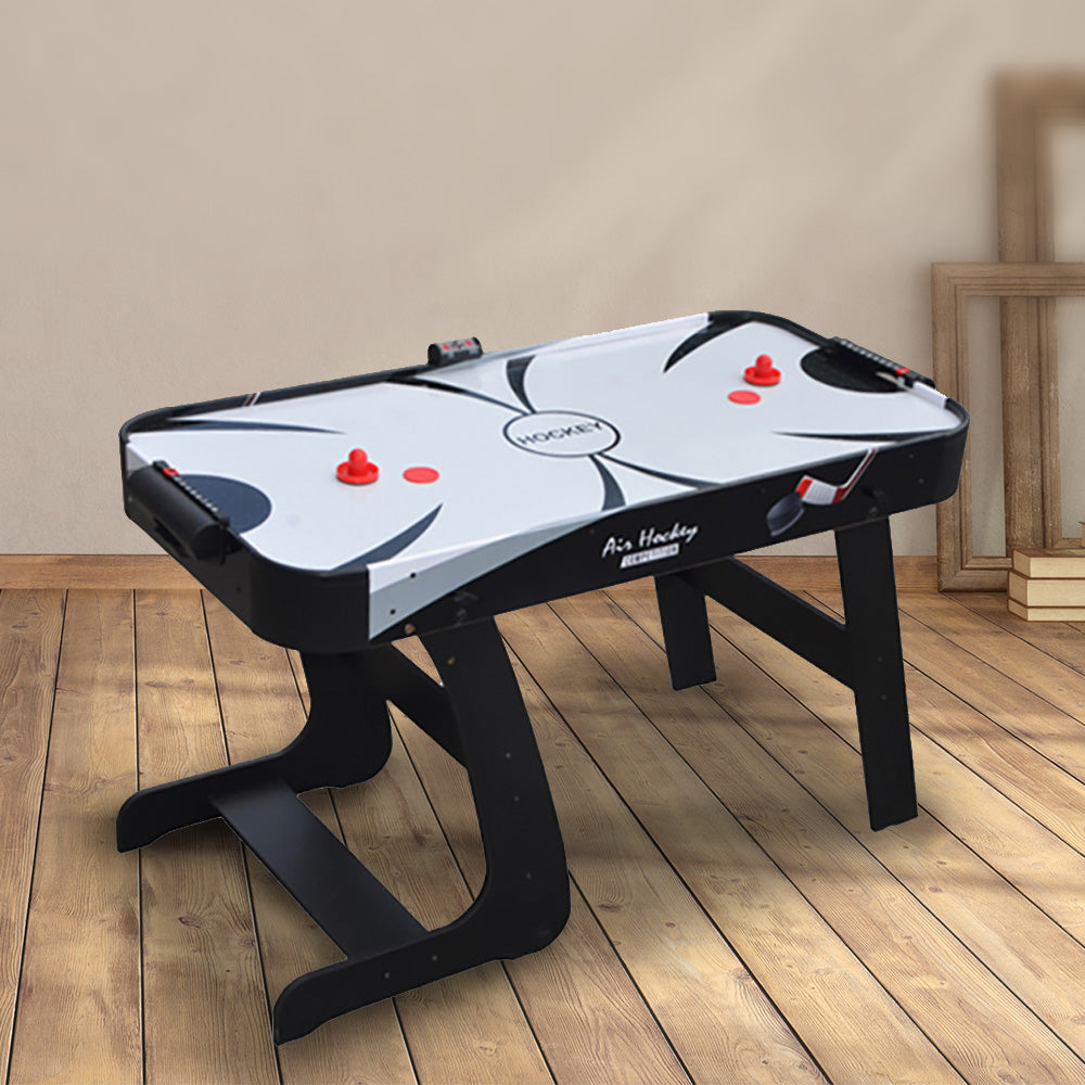 MACE 4FT Foldable Air Hockey Table - White&Black