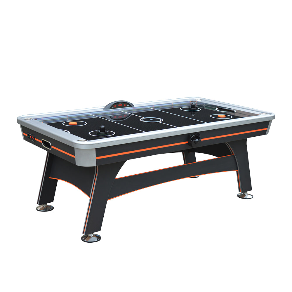 MACE 7FT Air Hockey Table Black Orange Color with LED Light