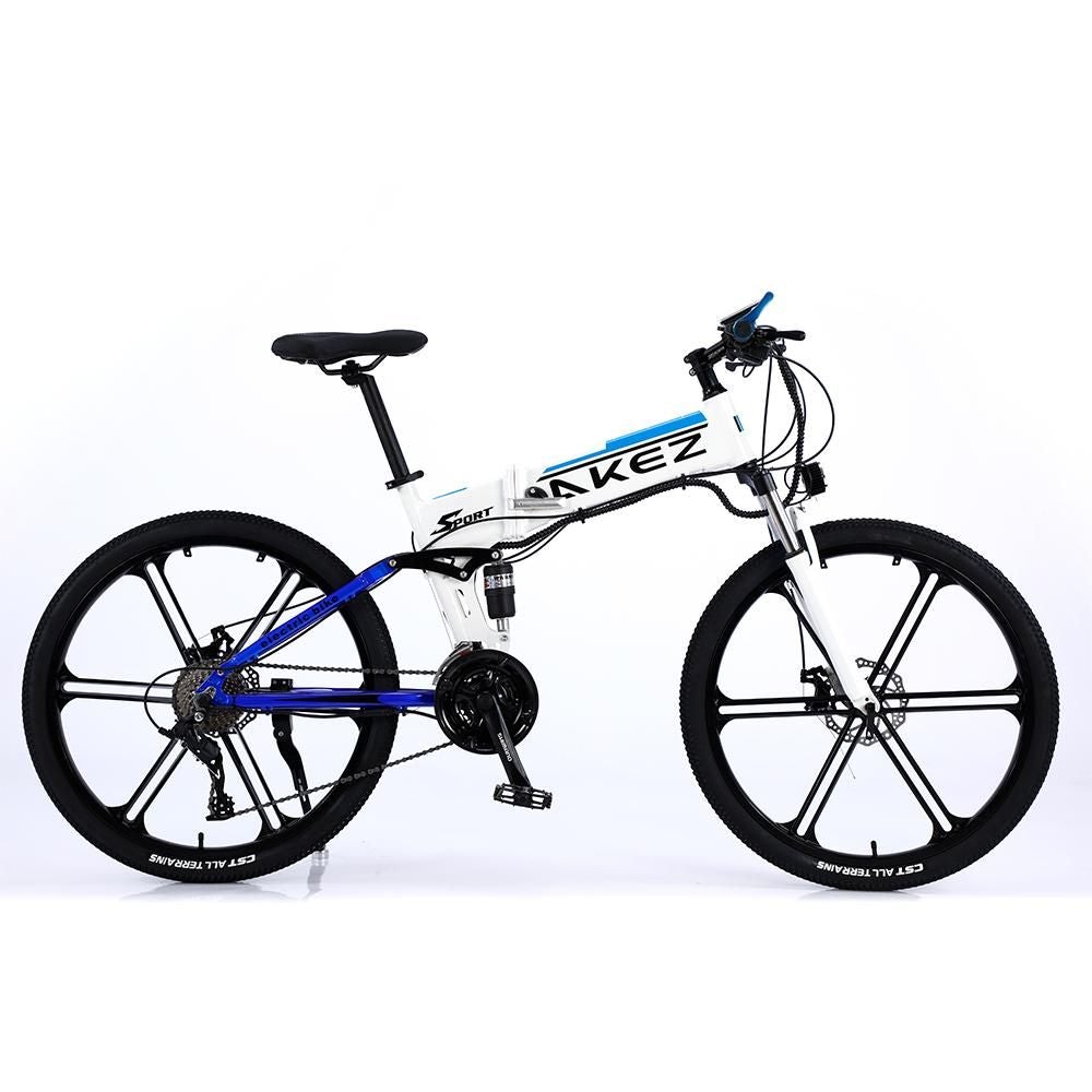 AKEZ 36V BMNZ Electric Folding Bike Mountain Bicycle 26 Inch w/ Battery AKEZ