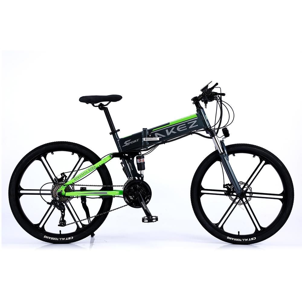 AKEZ 36V BMNZ Electric Folding Bike Mountain Bicycle 26 Inch w/ Battery AKEZ