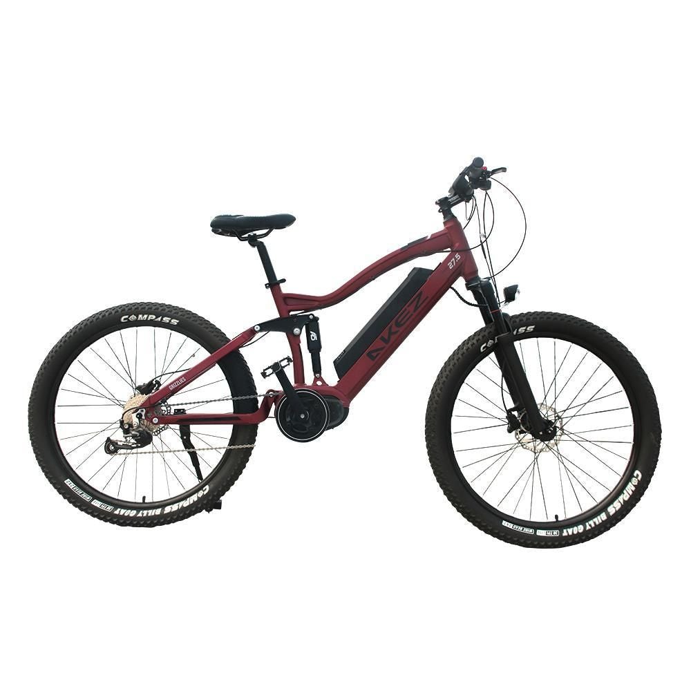 AKEZ 48V Electric Bike 27.5 inch eBike Mountain Motorized Bicycle Intermediate Motor AKEZ