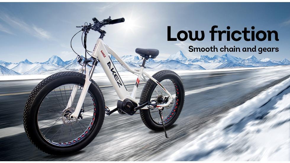 AKEZ Cruiser 48V Electric Bike 26-inch eBike Snow Motorized Bicycle AKEZ