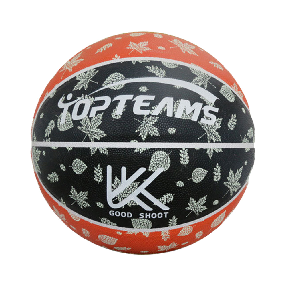 BALLSTRIKE YGSIZE7 Size 7 Luminous Basketball Excellent Bounce Game Ball Indoor Outdoor - Orange&Black