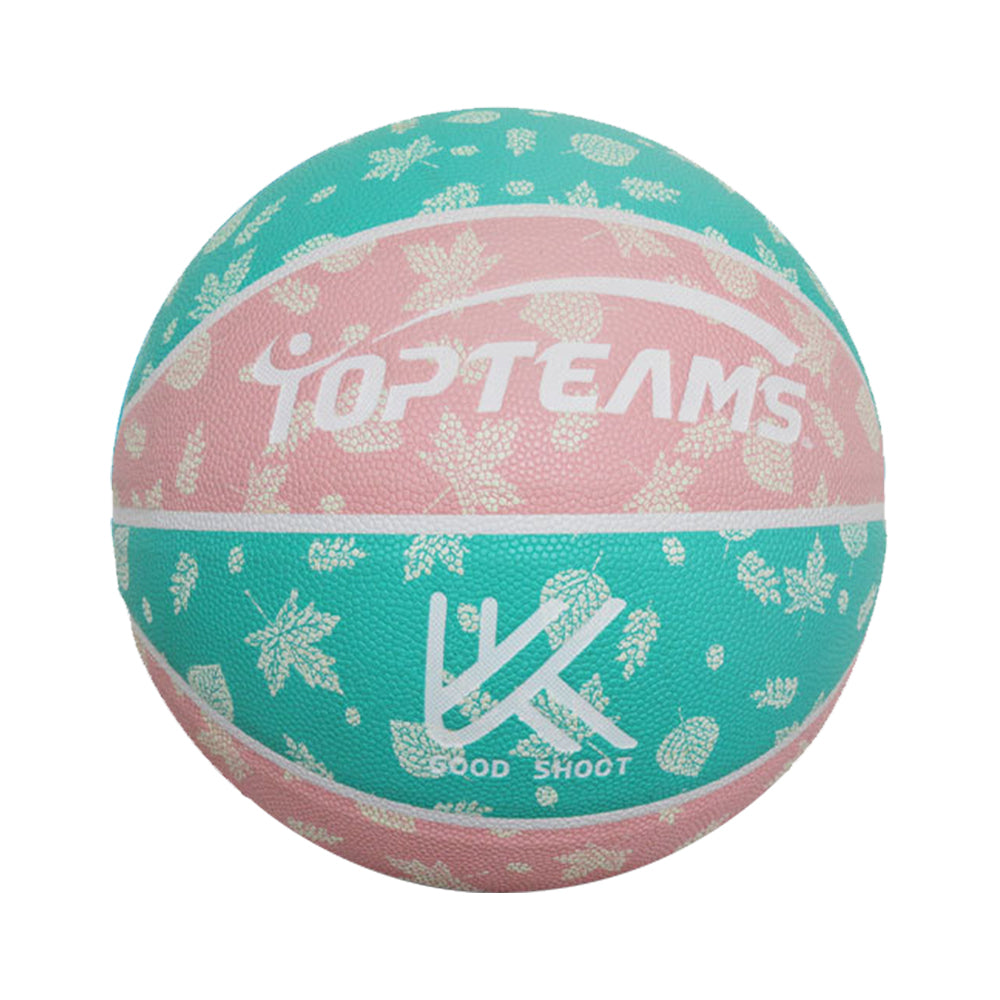 BALLSTRIKE YGSIZE7 Size 7 Luminous Basketball Excellent Bounce Game Ball Indoor Outdoor - Pink&Blue