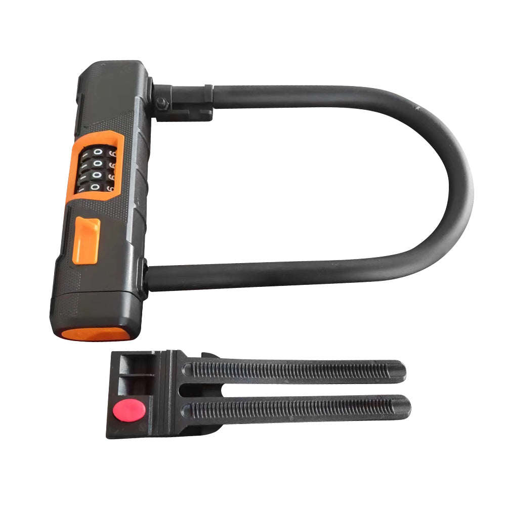 Bicycle U-Lock W/ 4-Digit Security Password Steel Multifunction Bike Accessories