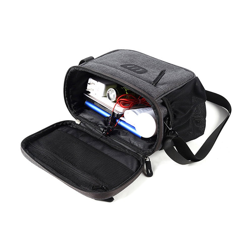 Multi-purpose Bike Handlebar Bag TPC Screen Touch Shoulder Bag Messenger bag - Black