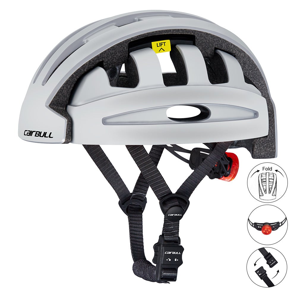 Innovative Folding Helmet Bicycle Scooter Skating LED Light Bike Accessories