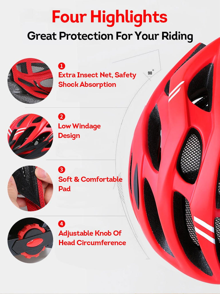 Ultralight Warrior Bicycle Helmet Highway Mountain Road Sports Bike Accessories