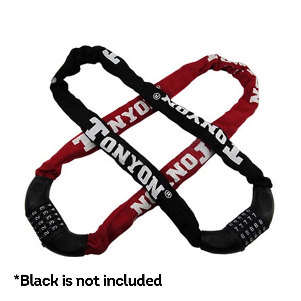 Bicycle Chain Lock W/ 5-Digit Password Cloth Cover Mountain Bike Accessories