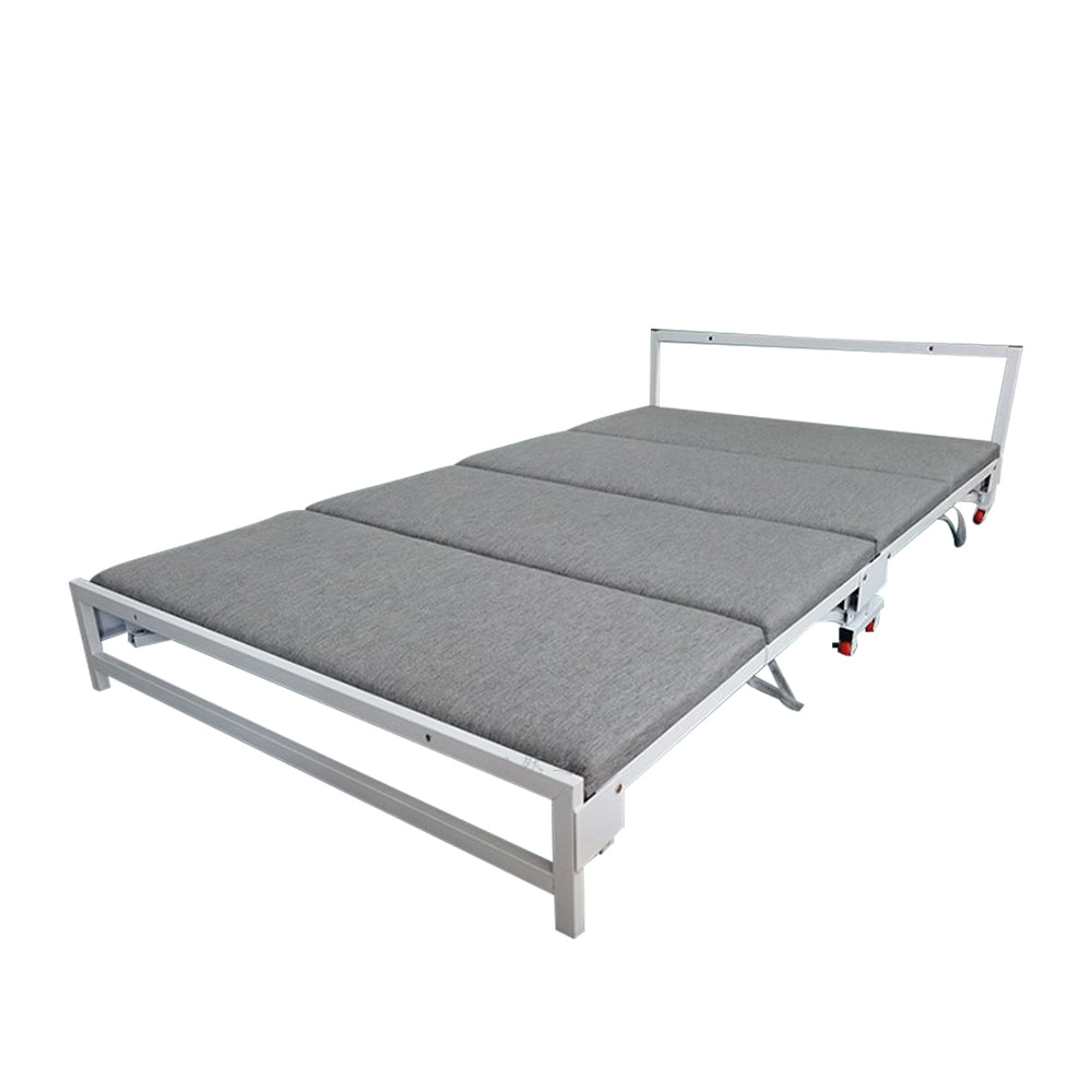MASON TAYLOR 1.5m Foldable Bed Frame Iron - Grey