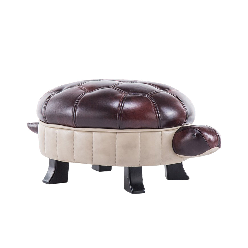 MASON TAYLOR Turtle-shaped PU/Genuine Leather Shoe Bench/Children's Stool