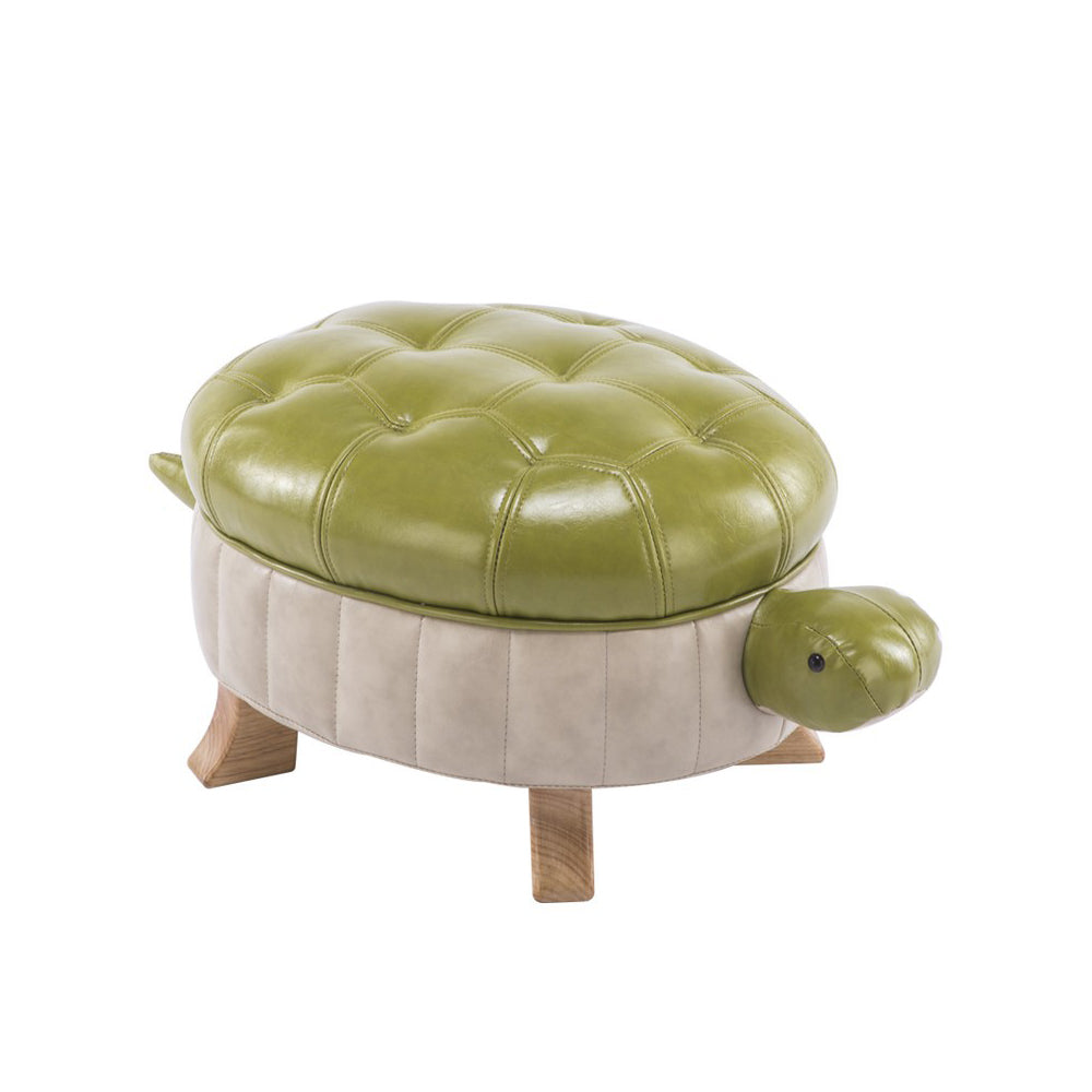 MASON TAYLOR Turtle-shaped PU/Genuine Leather Shoe Bench/Children's Stool