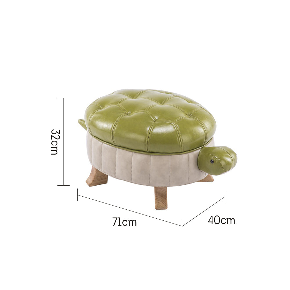 MASON TAYLOR Turtle-shaped PU/Genuine Leather Shoe Bench/Children's Stool