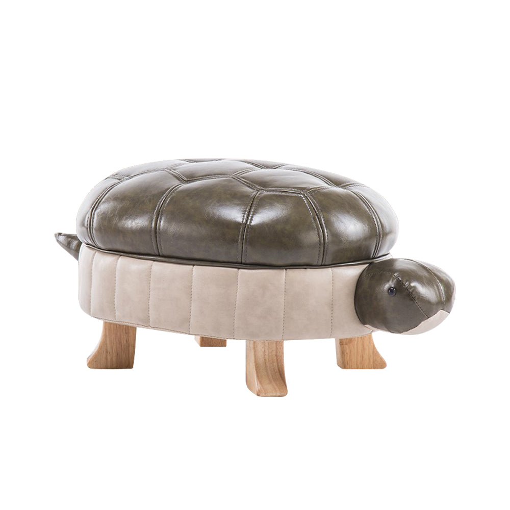 MASON TAYLOR Turtle-shaped PU/Genuine Leather Shoe Bench/Children's Stool