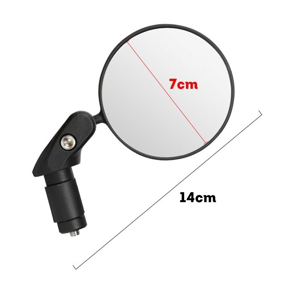 AKEZ 360 Degree View Rotaty Bike Mirror Safety Bicycle Convex Rearview Cycling Handlebar Rear