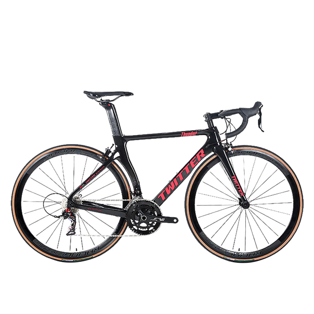 AKEZ 50CMRS22 700C Carbon Fiber Road Bike 22 Speed Bicycle - Dark Gray