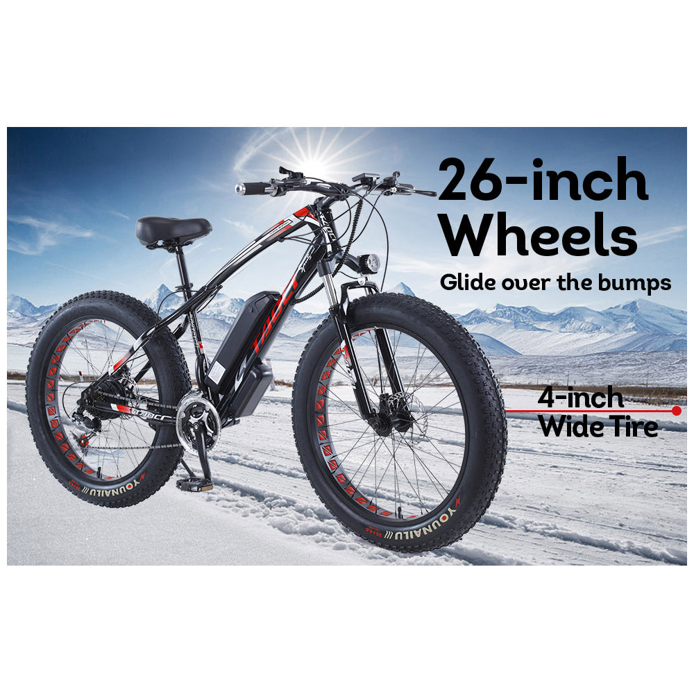 AKEZ TAOCI 350W 36V SNAKE Electric Bike Beach eBike Snow Motorized Bicycle