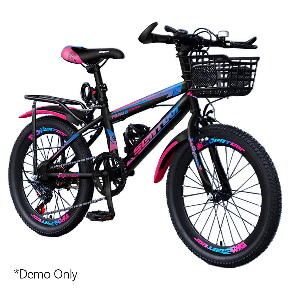 AKEZ 20-inch 7 Speed High Carbon Steel Frame Bicycle Bike For Young Adult - Dazzling Blue